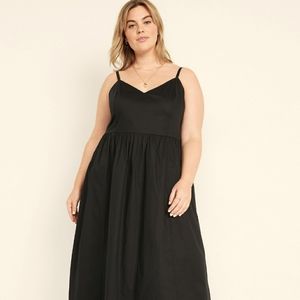 Old Navy Cotton Poplin Cami Maxi Swing Dress 